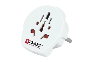 Adaptateur de voyage Skross World vers Europe Country - Blanc - Photo 1 sur 3