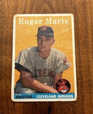Карта дебютанта 1958 Topps No47 Роджера Мариса из Cleveland Indians RC - Изображение 1 из 2