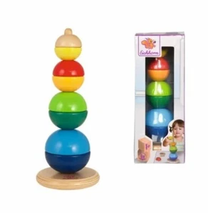 EICHHORN Steckturm Stapelturm Steckspiel Kleinkindspielzeug Motorikspielzeug 1+ - Bild 1 von 4