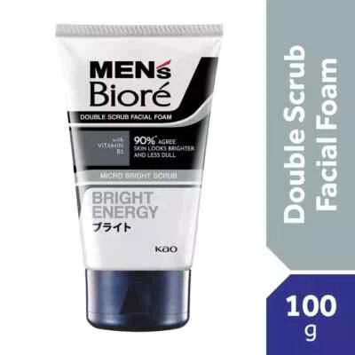 MEN'S BIORE Men'S Double Scrub 100g (Bright Energy) Free Shipping World Wide - Image 1 of 3