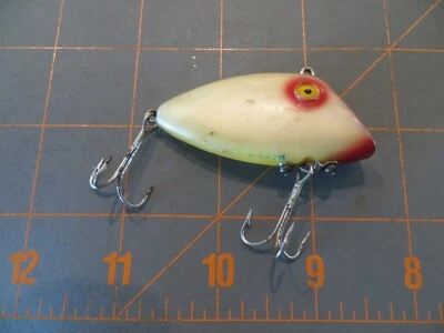 Vintage Louisiana Swimmin Minnow - Red Eye White - 2 1/4 inch - Image 1 of 4