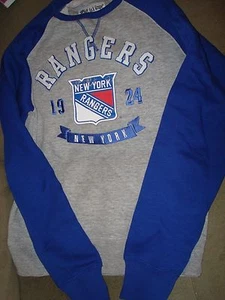 NHL WOMENS NEW YORK RANGER BLUE AND GRAY SWEATSHIRT S/P - Picture 1 of 5