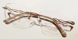 Original MADEMOISELLE MM9277 C3 Eyeglasses BROWN New Titanium 52-18-138 Rimless - Picture 1 of 13