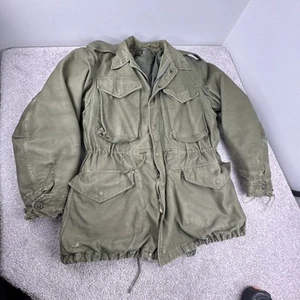 US Army Vintage Military OG 107 M-1951 Field Coat Jacke mit Innenfutter Herren SMALL 50s - Bild 1 von 7