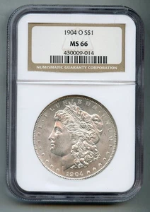 1904 O Morgan Silber Dollar NGC MS 66 - Bild 1 von 4