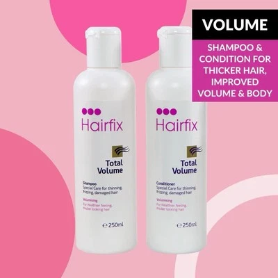 Hairfix TOTAL VOLUME CONDITIONER & SHAMPOO FOR FINE THINNING DAMAGED HAIR 250ml