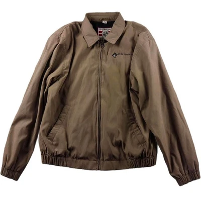 Chaqueta Bomber Vintage Años 90 Microgamuza Para Hombre Marrón Mediana Foto 1 de 4