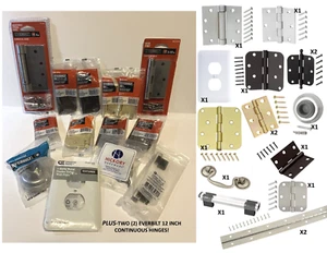 Hardware: artículos de contratista/handyman; bisagras, placa de pared, tope de puerta, tirones de cajón - Imagen 1 de 1