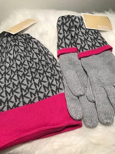 NWT Michael Kors Multi- Color Hat And Gloves Set Size Small - Picture 1 of 3