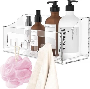 Hanging Shower Caddy Organizer, Adhesive Shower Shelf Shampoo Holder Bathroom - Picture 1 of 7