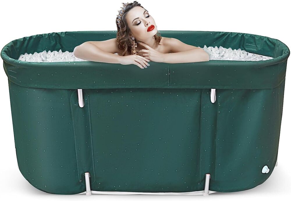 USA Portable Bathtub Foldable Soaking Bath Tub for Adults Home Spa Hot Ice Bath
