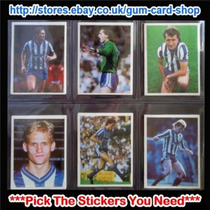 DAILY MIRROR 1986-87 STICK WITH SOCCER (TEAMS S TO W) *PLEASE SELECT STICKERS*