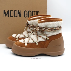 Moon Boot Luna Shearling Suede Water Resistant Boots Women's Size 7 / 38 EU - Picture 1 of 12