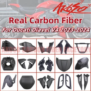 For Ducati Diavel V4 23+ Real Carbon Fiber Inlet shell Front Fairing Rear Hugger - Picture 1 of 60