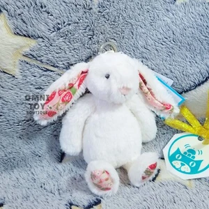 AUTHENTIC Jellycat Blossom Cream Bunny Berry Strawberry Bag Charm Keychain Gift - Picture 1 of 13