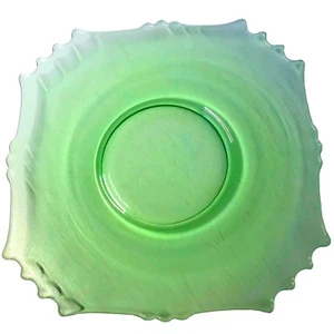 Placa cuadrada vintage Green Depression 7 3/4" - Imagen 1 de 3