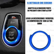 Trim Cover Ergal Start/Stop Ignition Button for BMW [See Compatibility] BLUE
