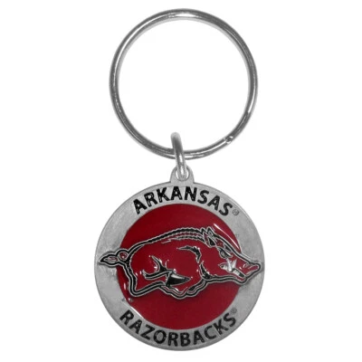 Arkansas Razorbacks 3-D Metal Key Chain NCAA Licensed (Round) - Image 1 of 3