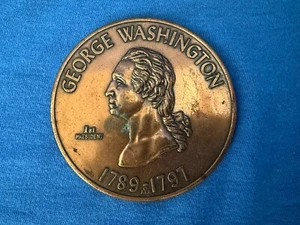 Vintage Pres. GEORGE WASHINGTON Medallion 3" Copper/Bronze w/ Presidential Seal - Picture 1 of 6