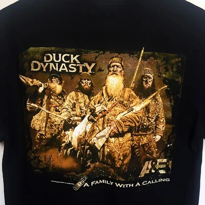 2012 Duck Dynasty Mens Size Medium M Black Graphic Double Sided Tee Shirt A&E - Image 1 of 4