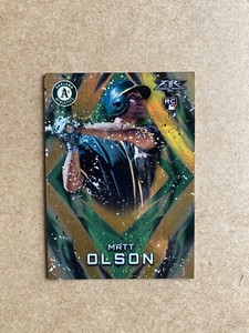 2017 Topps Fire Matt Olson Rookie Card #3 SP Orange