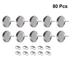  80 PCS Settings Trays for Ear Stud Stainless Steel Cabochon