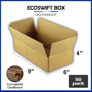 50 9x6x4 EcoSwift Karton Verpackung Umzug Versandkartons Wellpappe Kartons - Bild 1 von 6