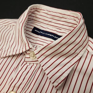 Camisa Ralph Lauren Mujer Talla 2 Blanca Roja Algodón Regular 100% Bordada - Imagen 1 de 10