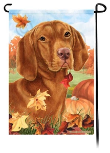 Bandera de jardín hojas caídas - Vizsla - Imagen 1 de 1