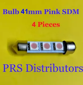 4 Pieces 41mm 1.25" SMD Pink / Purple Car Interior Dome Light Feeston Bulbs 12V - Foto 1 di 3