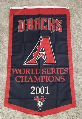 Arizona Diamondbacks 2001 World Series Champions Banner/Flag 3’ x 5’ - Image 1 of 2