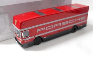 1:43 Premium ClassiXXs Mercedes O317 Race Car Transporter Porsche Red - Picture 1 of 3