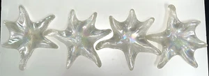 4 Akcam Türkischer Meeresschaum, Karneval Glas Seestern Schmuckschalen oder Salatschalen - Bild 1 von 9
