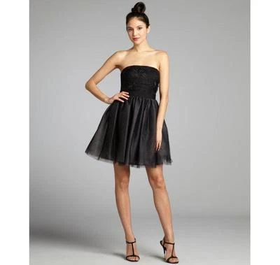 Vestido de cóctel formal negro Phoebe Couture malla talla 6 nuevo con etiquetas $370 Foto 1 de 2