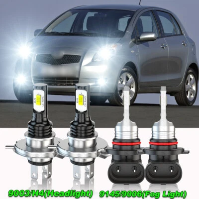 Faro LED 6000K luces altas/bajas + faros antiniebla Fit Toyota Yaris 2006-2020 Foto 1 de 4