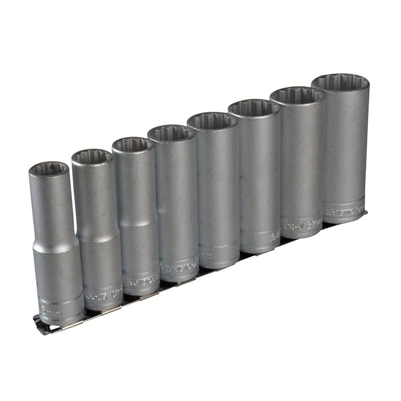 Teng Tools 1/2" Drive 8 Piece Deep Socket Set M1207 - Image 1 of 1