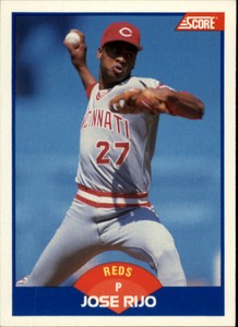 1989 Score Baseball Baseball Card #552A Jose Rijo
