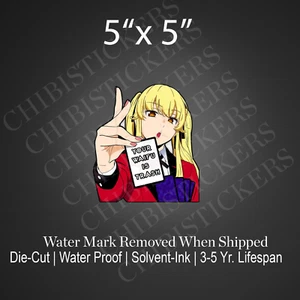Your Waifu Is Trash Kakegurui Mary Saotome Peeker Vinyl Sticker Waterproof Decal - Picture 1 of 2