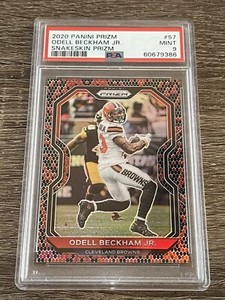 PSA 9 2020 Panini Prizm Odell Beckham Jr. SNAKESKIN Prizm Odell Beckham Jr. SSP