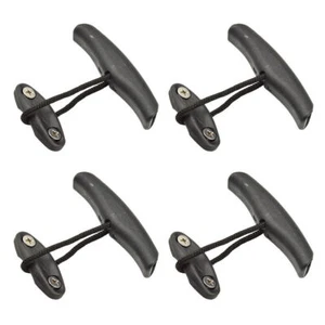 4 Pcs Kayak Canoe Carry Handle Pull Handle T-Handle with Cord, Pad Eyes & Screws - Picture 1 of 7