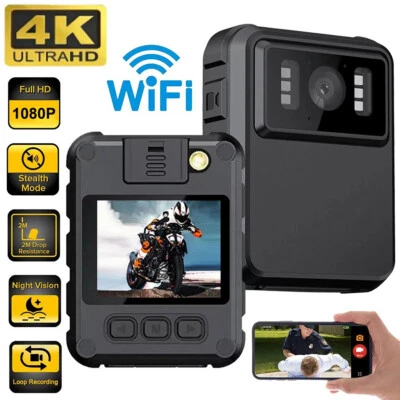 1080P Audio Video DVR IR Night Cam Camcorder Mini Police Body Camera Outdoor US - Image 1 of 4