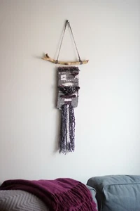 Handwoven tapestry Wall Hanging in Boho style.Modern home Scandi interior decor - Picture 1 of 12