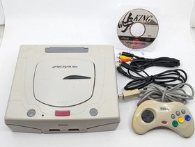 Sega Saturn White HST-3220 NTSC-J Tested w Controller + Touge King the Spirits