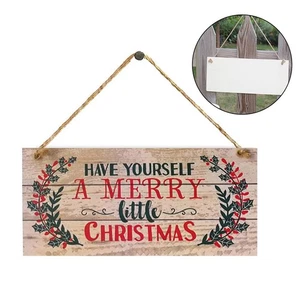 Christmas Decorative Wooden Door Hanging Sign Winter Decorative Door Sign - Picture 1 of 8