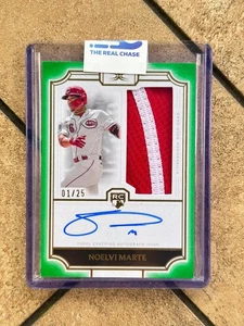 Noelvi Marte 2024 Topps Definitive Collection Game Used Rookie Patch Auto /25 - Picture 1 of 2
