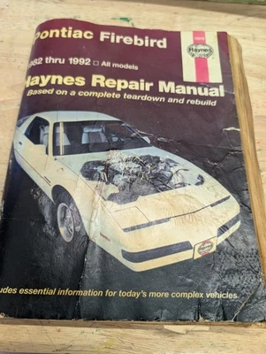 Pontiac Firebird 1982 a 1992 Haynes manual de reparación coche reparación automática Foto 1 de 4