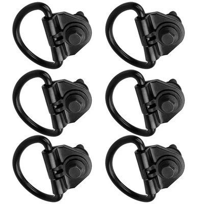 6x Black Steel Rear Cargo D-Hooks For 2015-2024 Ford Transit 150 250 350 350HD - Imagem 1 de 4