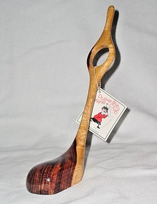 NWT Vintage 2~Tone WOODEN WOOD Duffer Bob's WINE CLUB Bottle OPENER  *Patented - Image 1 of 4