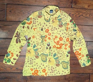 American Colors By Alex Lehr Lightweight Cotton Floral Button-Up Shirt Top Sz S - Picture 1 of 17