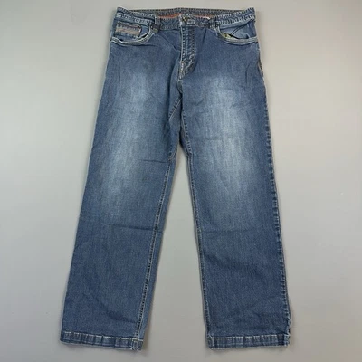 Prana Jeans Mens 34x30 Medium Wash Denim Axiom Mid Rise Straight Stretch Casual - Image 1 of 4